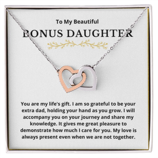 BONUS DAUGHTER gift for step daughter wedding gifts step daughter necklace gift to step daughter from bride groom stepmother BIRTHDAY gift