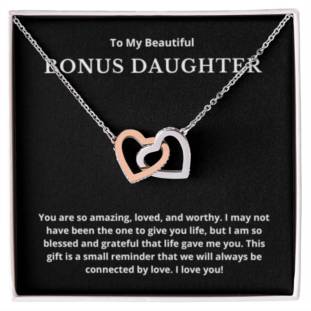 BONUS DAUGHTER gift for step daughter wedding gifts step daughter necklace gift to step daughter from bride groom stepmother BIRTHDAY gift