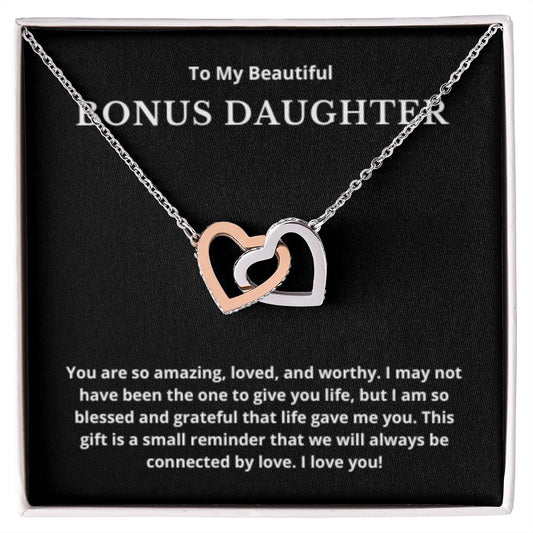 BONUS DAUGHTER gift for step daughter wedding gifts step daughter necklace gift to step daughter from bride groom stepmother BIRTHDAY gift