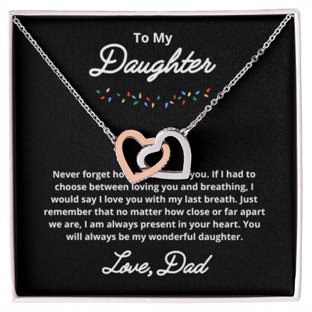 To My Daughter Necklace, Father Daughter Necklace, Father to Daughter Birthday Gift, Gifts to Daughter from Dad