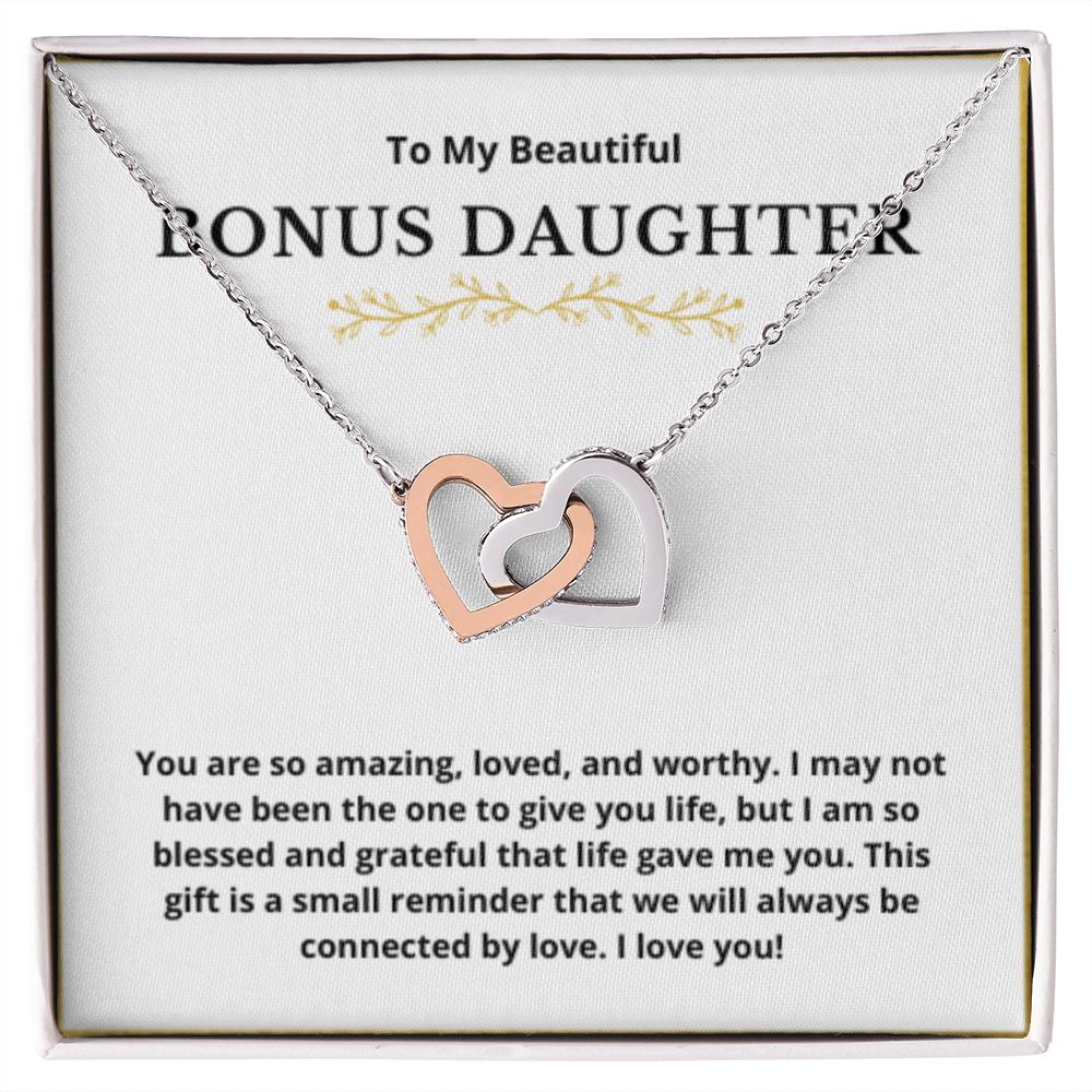 BONUS DAUGHTER gift for step daughter wedding gifts step daughter necklace gift to step daughter from bride groom stepmother BIRTHDAY gift