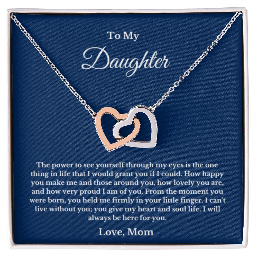 To My Daughter Necklace, Mom Daughter Necklace, Mother to Daughter Birthday Gift, Gifts to Daughter from Mom, Message Card Necklace, Minimalist Jewelry