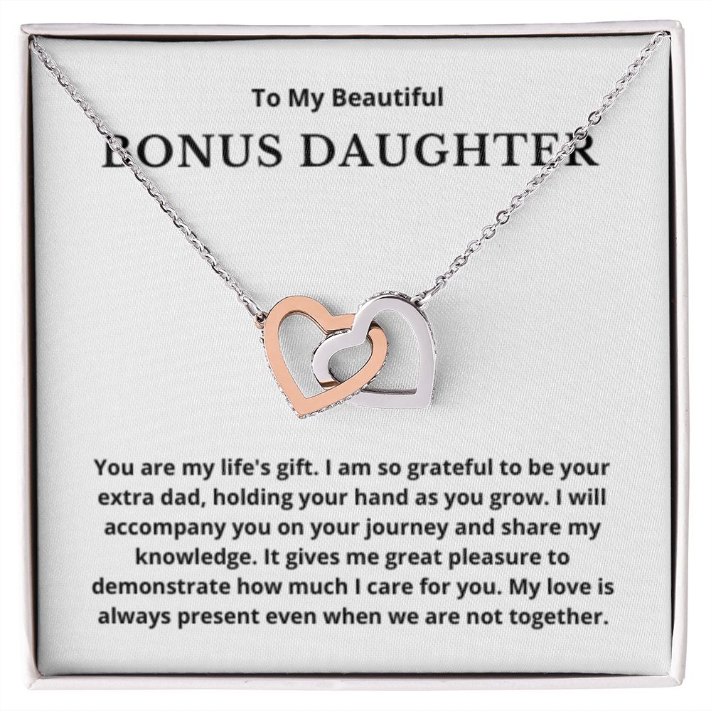 BONUS DAUGHTER gift for step daughter wedding gifts step daughter necklace gift to step daughter from bride groom stepmother BIRTHDAY gift