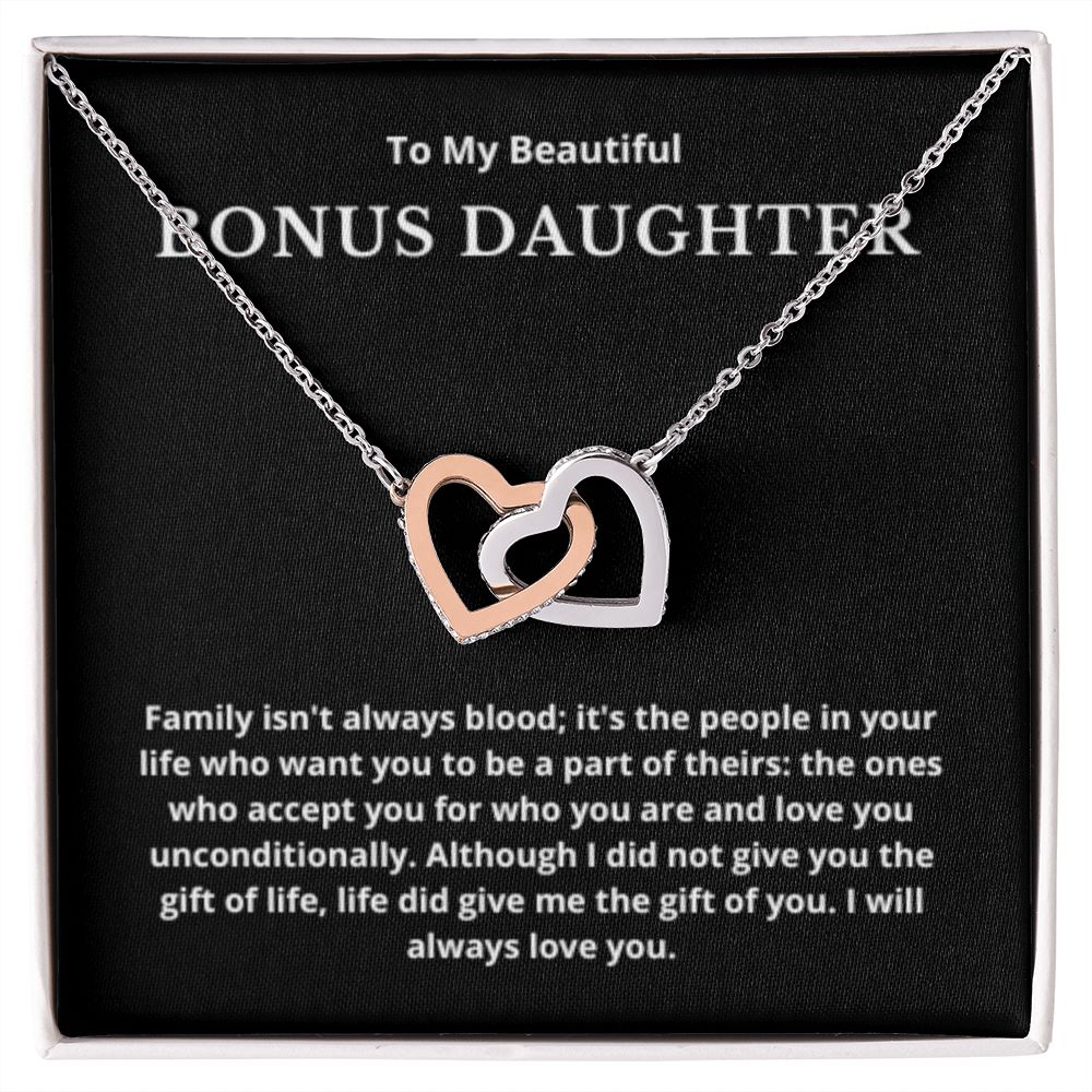 BONUS DAUGHTER gift for step daughter wedding gifts step daughter necklace gift to step daughter from bride groom stepmother BIRTHDAY gift