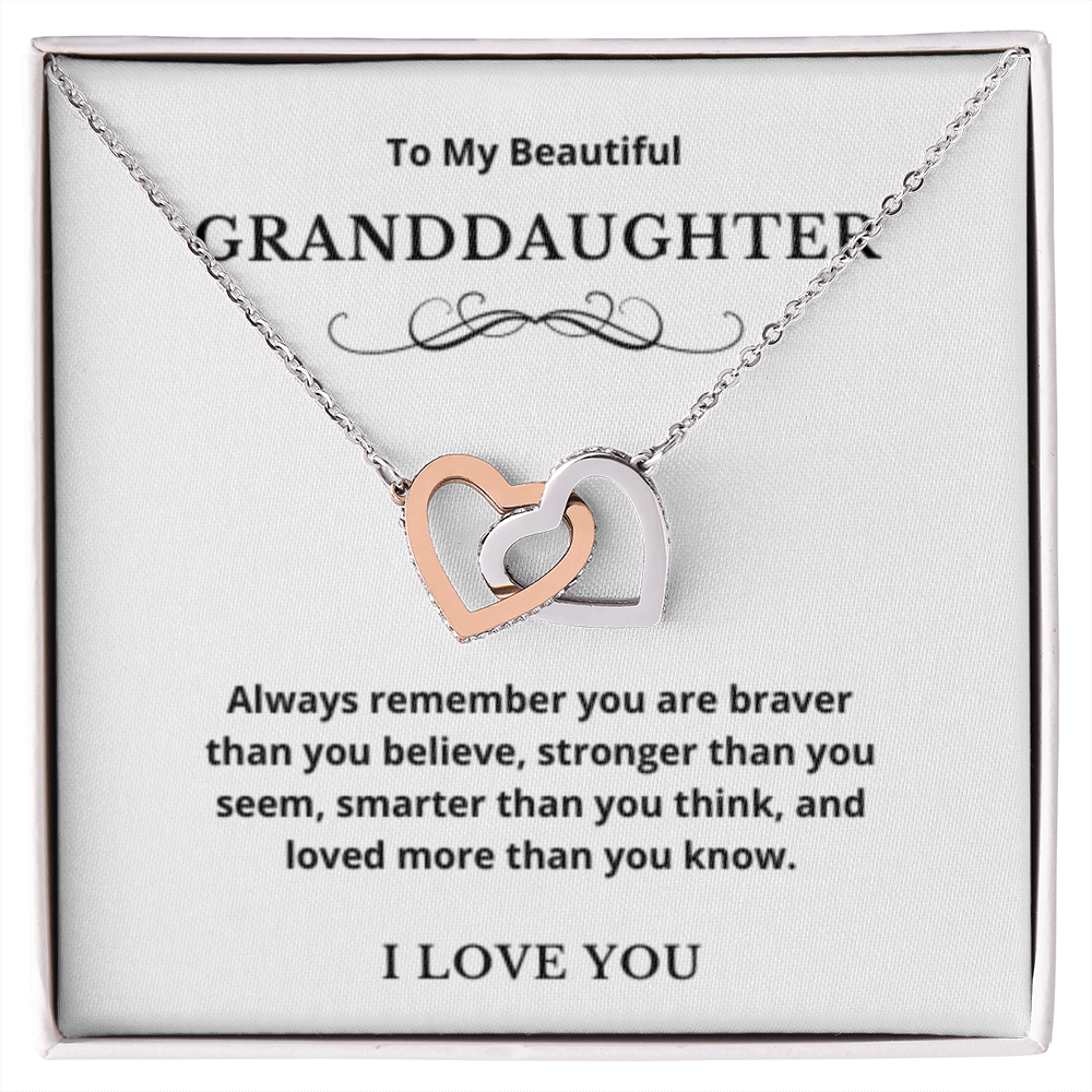 Hearts Jewelry, FG Family Gift, Grandchild Granddaughter Necklace, Gift from Grandma/Grandpa, To My Granddaguther Jewelry, Birthday Gift