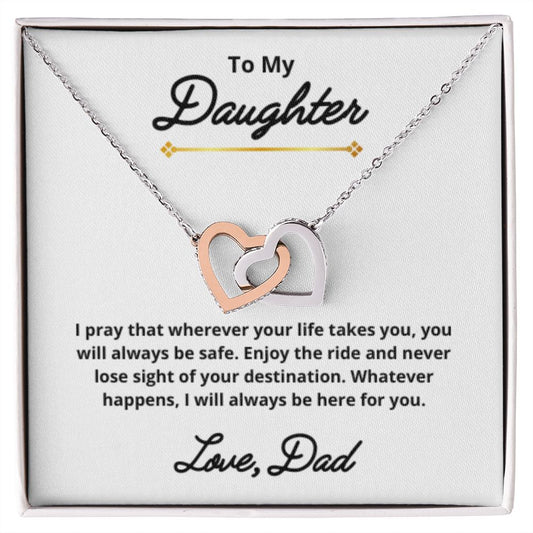 To My Daughter Necklace, Father Daughter Necklace, Father to Daughter Birthday Gift, Gifts to Daughter from Dad