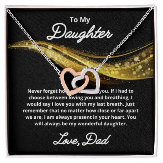 To My Daughter Necklace, Father Daughter Necklace, Father to Daughter Birthday Gift, Gifts to Daughter from Dad