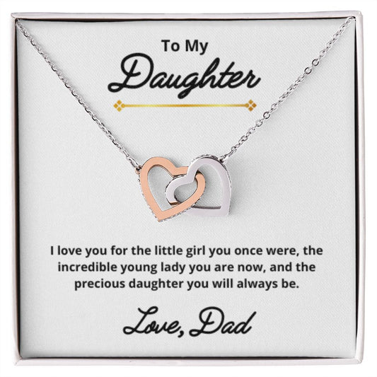 To My Daughter Necklace, Father Daughter Necklace, Father to Daughter Birthday Gift, Gifts to Daughter from Dad