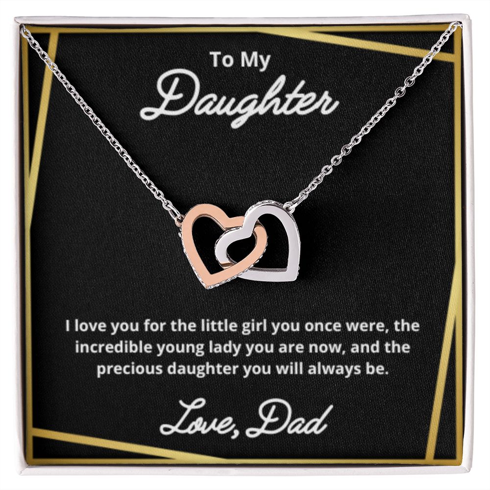 To My Daughter Necklace, Father Daughter Necklace, Father to Daughter Birthday Gift, Gifts to Daughter from Dad