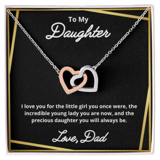 To My Daughter Necklace, Father Daughter Necklace, Father to Daughter Birthday Gift, Gifts to Daughter from Dad