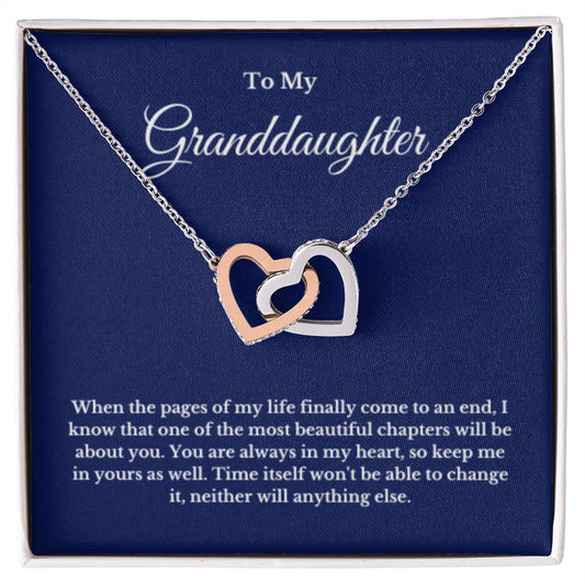 To My Granddaughter Necklace, Granddaughter Gift from Grandpa, Grandma, Birthday Graduation Gift, Christmas Gift for Her