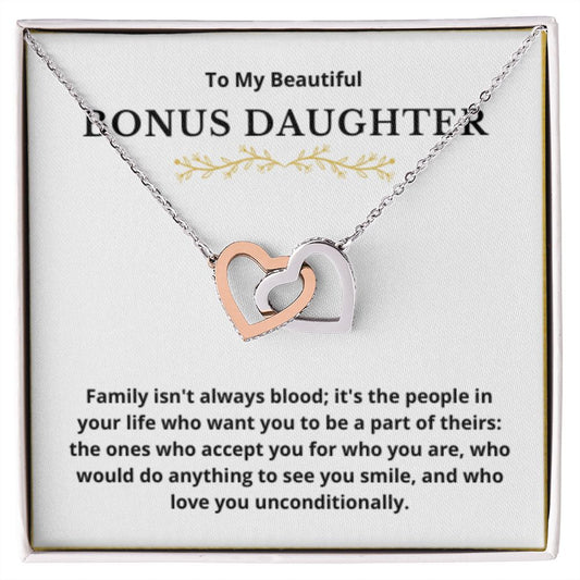 BONUS DAUGHTER gift for step daughter wedding gifts step daughter necklace gift to step daughter from bride groom stepmother BIRTHDAY gift