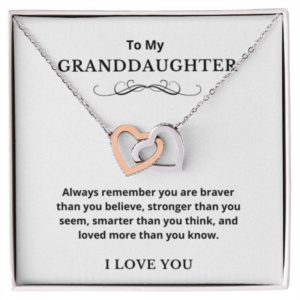 Hearts Jewelry, FG Family Gift, Grandchild Granddaughter Necklace, Gift from Grandma/Grandpa, To My Granddaguther Jewelry, Birthday Gift