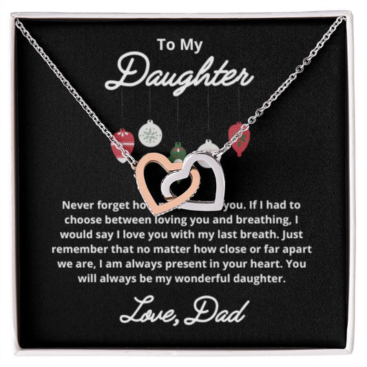 To My Daughter Necklace, Father Daughter Necklace, Father to Daughter Birthday Gift, Gifts to Daughter from Dad