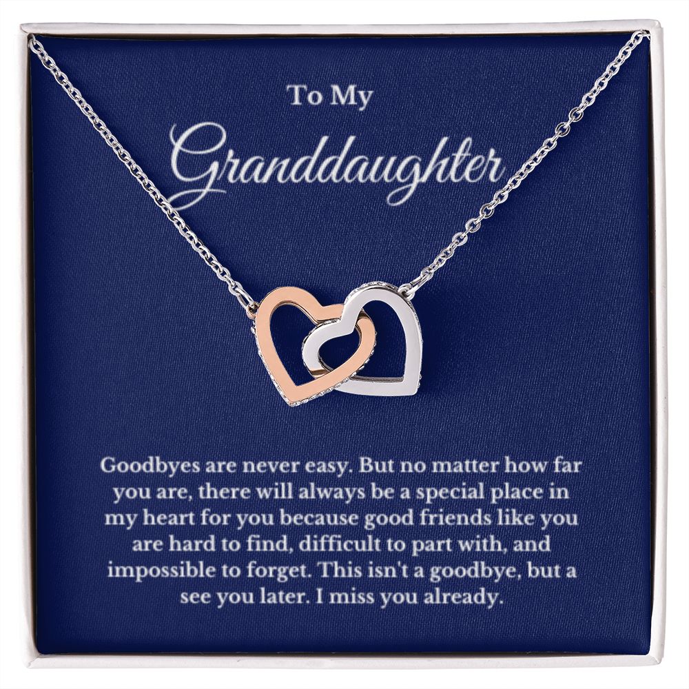 To My Granddaughter Necklace, Granddaughter Gift from Grandpa, Grandma, Birthday Graduation Gift, Christmas Gift for Her