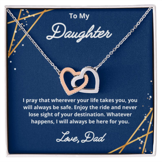 To My Daughter Necklace, Father Daughter Necklace, Father to Daughter Birthday Gift, Gifts to Daughter from Dad