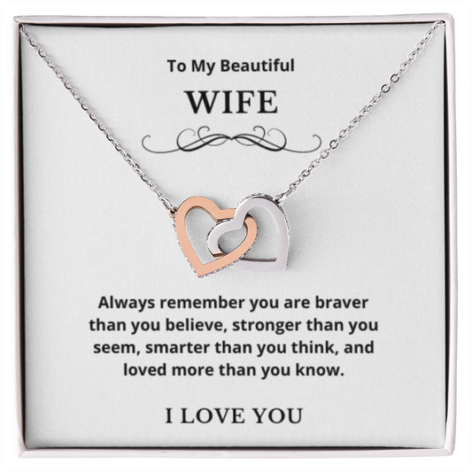 Hearts Jewelry, FG Family Gift, Wife Necklace, Gift from Husband/Boyfriend, To My Soulmate Jewelry, Birthday Gift
