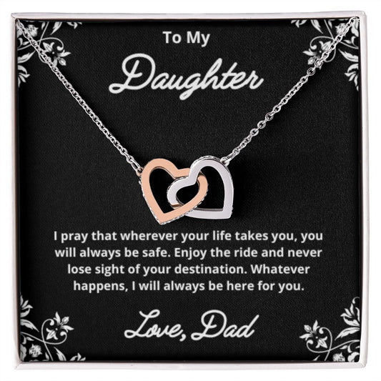 To My Daughter Necklace, Father Daughter Necklace, Father to Daughter Birthday Gift, Gifts to Daughter from Dad
