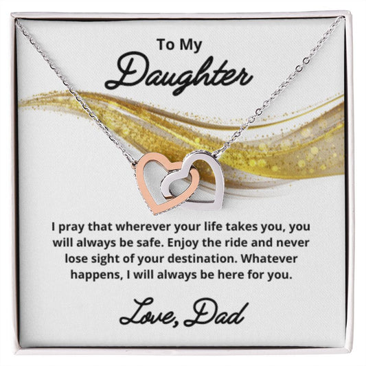 To My Daughter Necklace, Father Daughter Necklace, Father to Daughter Birthday Gift, Gifts to Daughter from Dad