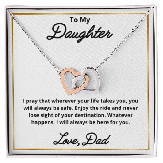 To My Daughter Necklace, Father Daughter Necklace, Father to Daughter Birthday Gift, Gifts to Daughter from Dad