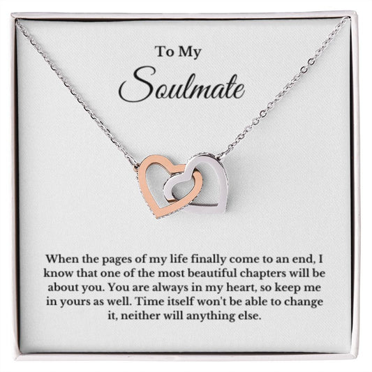 To My Soulmate Necklace, Message Card Jewelry Gift, Christmas Gift For Her, Minimalist Jewelry, Personalized Necklace, Valentines Day Jewelry
