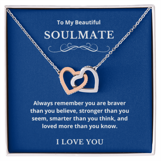 Hearts Jewelry, FG Family Gift, Wife Necklace, Gift from Husband/Boyfriend, To My Soulmate Jewelry, Birthday Gift