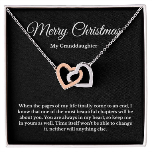 To My Beautiful Granddaughter Necklace, Granddaughter Gift from Grandpa, Grandma, Birthday Graduation Gift, Christmas Gift for Her