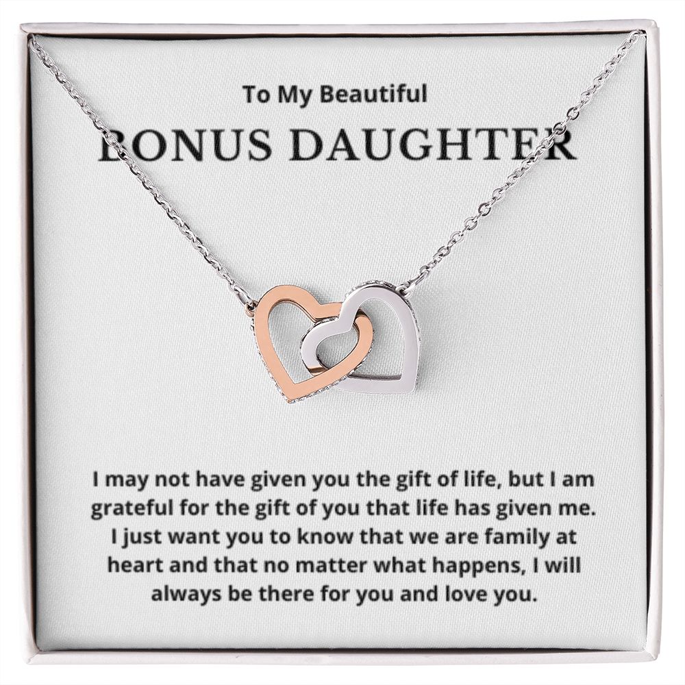 BONUS DAUGHTER gift for step daughter wedding gifts step daughter necklace gift to step daughter from bride groom stepmother BIRTHDAY gift
