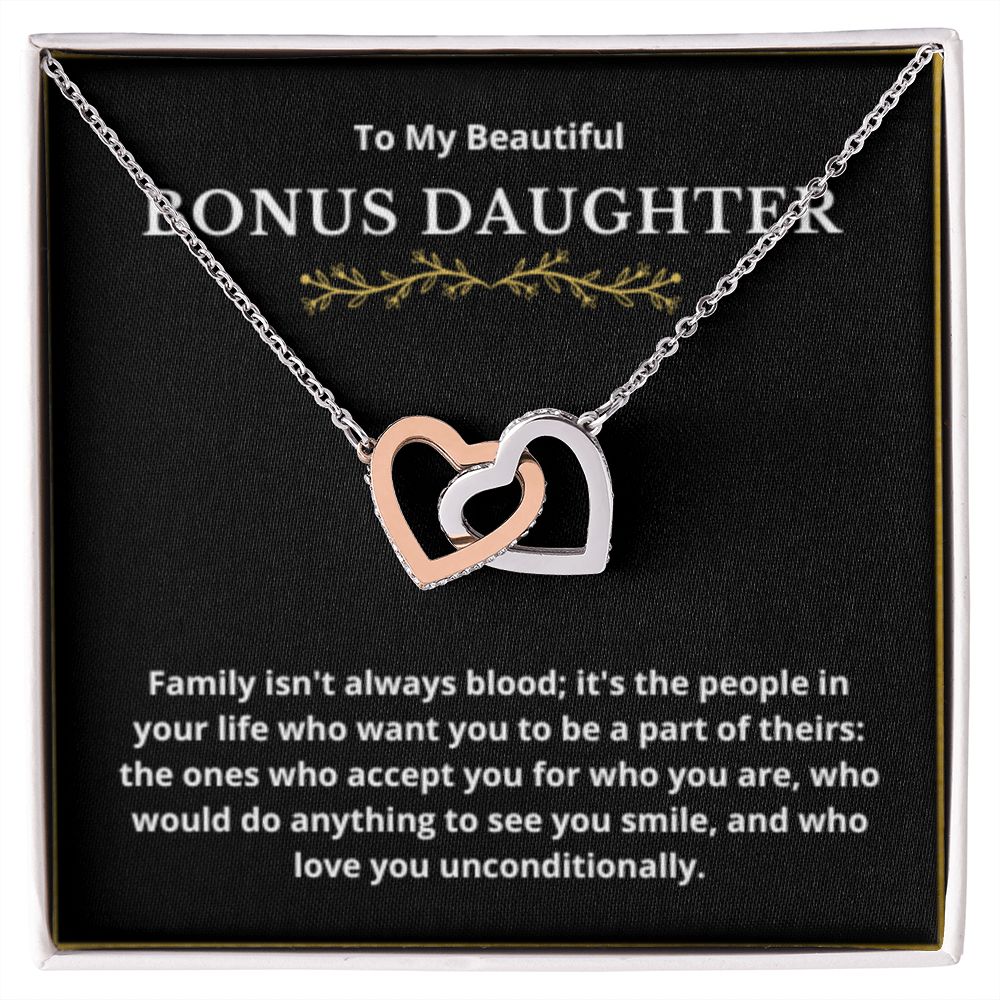 BONUS DAUGHTER gift for step daughter wedding gifts step daughter necklace gift to step daughter from bride groom stepmother BIRTHDAY gift