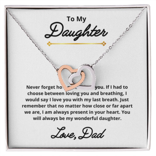 To My Daughter Necklace, Father Daughter Necklace, Father to Daughter Birthday Gift, Gifts to Daughter from Dad