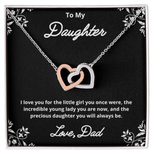To My Daughter Necklace, Father Daughter Necklace, Father to Daughter Birthday Gift, Gifts to Daughter from Dad