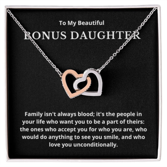 BONUS DAUGHTER gift for step daughter wedding gifts step daughter necklace gift to step daughter from bride groom stepmother BIRTHDAY gift