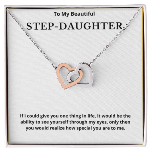 Step Daughter Gift for Step Daughter Bonus Daughter Gift Necklace Blended Family Stepdaughter Gift daughter of Bride Groom wedding gift