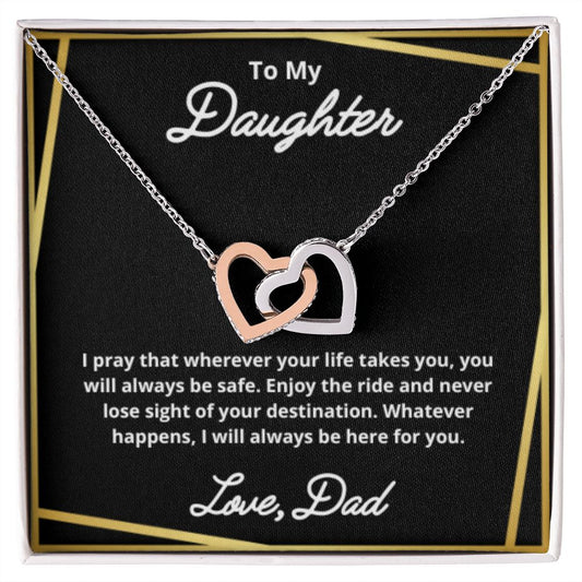 To My Daughter Necklace, Father Daughter Necklace, Father to Daughter Birthday Gift, Gifts to Daughter from Dad