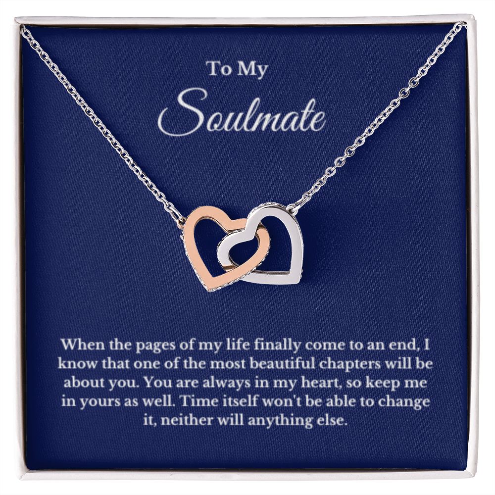 To My Soulmate Necklace, Message Card Jewelry Gift, Christmas Gift For Her, Minimalist Jewelry, Personalized Necklace, Valentines Day Jewelry