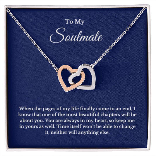 To My Soulmate Necklace, Message Card Jewelry Gift, Christmas Gift For Her, Minimalist Jewelry, Personalized Necklace, Valentines Day Jewelry