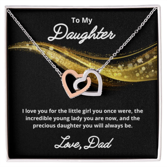 To My Daughter Necklace, Father Daughter Necklace, Father to Daughter Birthday Gift, Gifts to Daughter from Dad