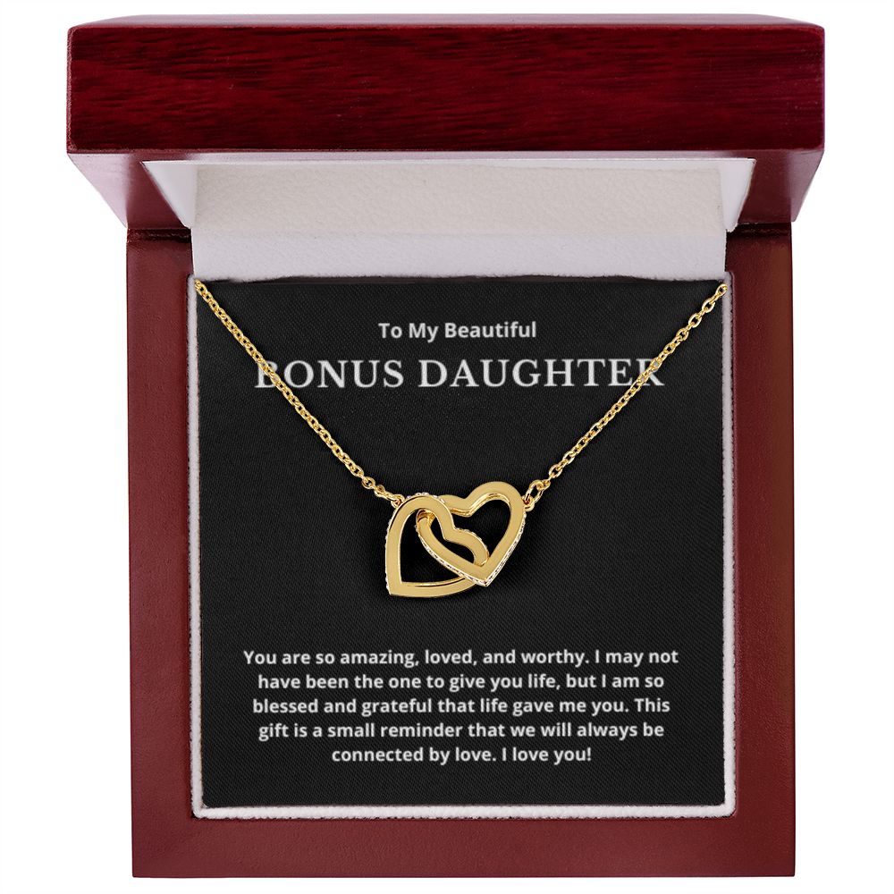 BONUS DAUGHTER gift for step daughter wedding gifts step daughter necklace gift to step daughter from bride groom stepmother BIRTHDAY gift