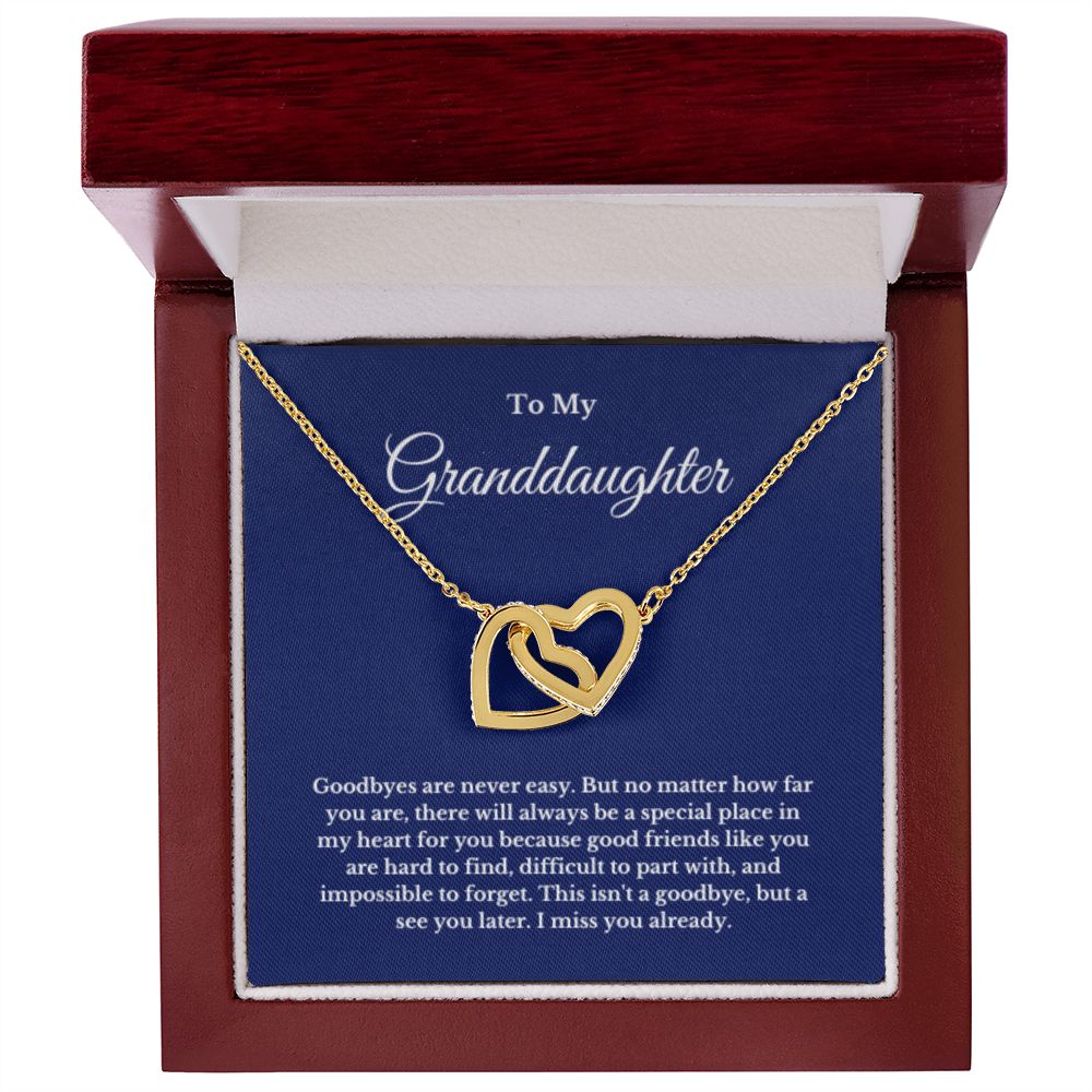 To My Granddaughter Necklace, Granddaughter Gift from Grandpa, Grandma, Birthday Graduation Gift, Christmas Gift for Her