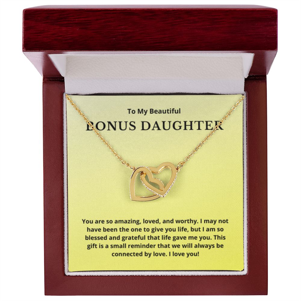 BONUS DAUGHTER gift for step daughter wedding gifts step daughter necklace gift to step daughter from bride groom stepmother BIRTHDAY gift