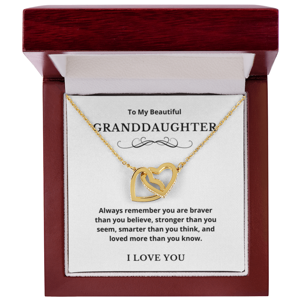 Hearts Jewelry, FG Family Gift, Grandchild Granddaughter Necklace, Gift from Grandma/Grandpa, To My Granddaguther Jewelry, Birthday Gift