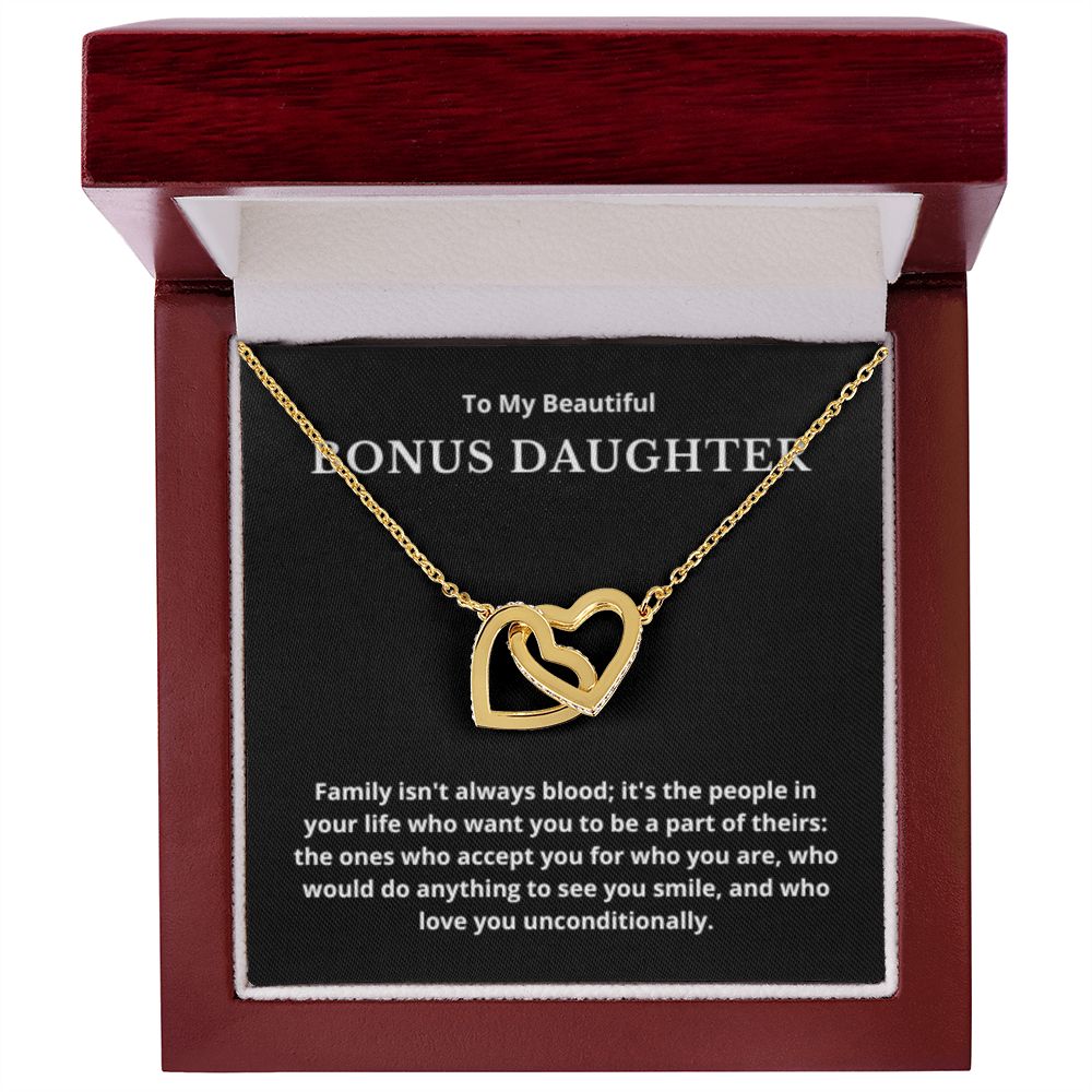 BONUS DAUGHTER gift for step daughter wedding gifts step daughter necklace gift to step daughter from bride groom stepmother BIRTHDAY gift