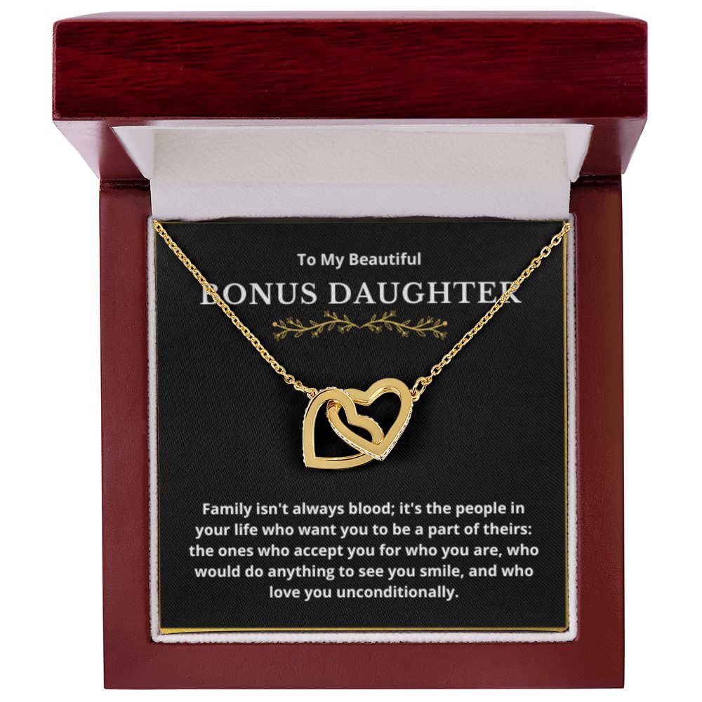 BONUS DAUGHTER gift for step daughter wedding gifts step daughter necklace gift to step daughter from bride groom stepmother BIRTHDAY gift