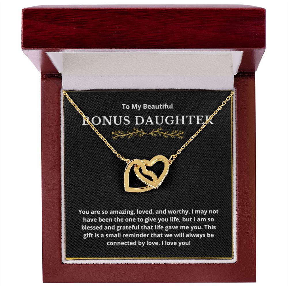 BONUS DAUGHTER gift for step daughter wedding gifts step daughter necklace gift to step daughter from bride groom stepmother BIRTHDAY gift