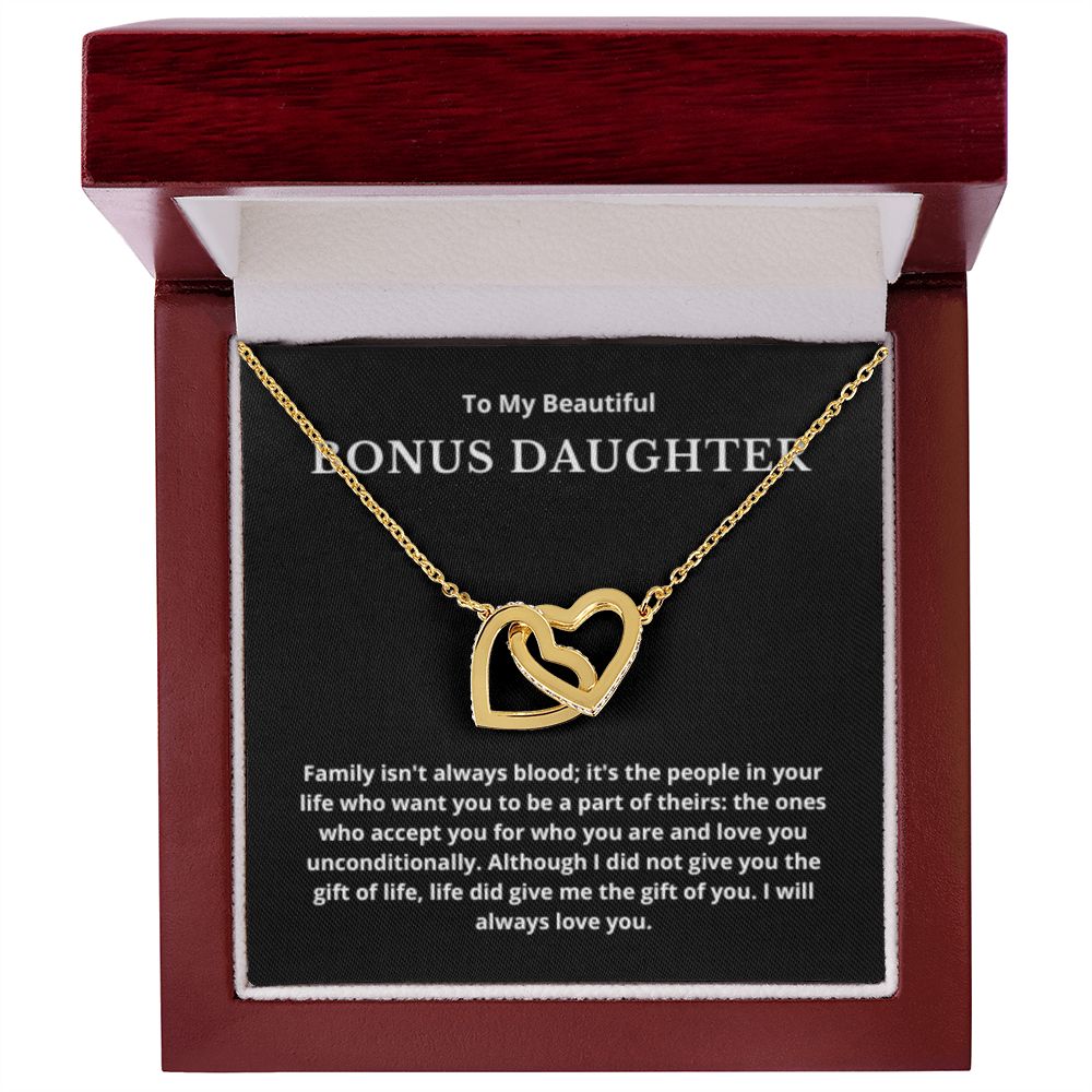 BONUS DAUGHTER gift for step daughter wedding gifts step daughter necklace gift to step daughter from bride groom stepmother BIRTHDAY gift