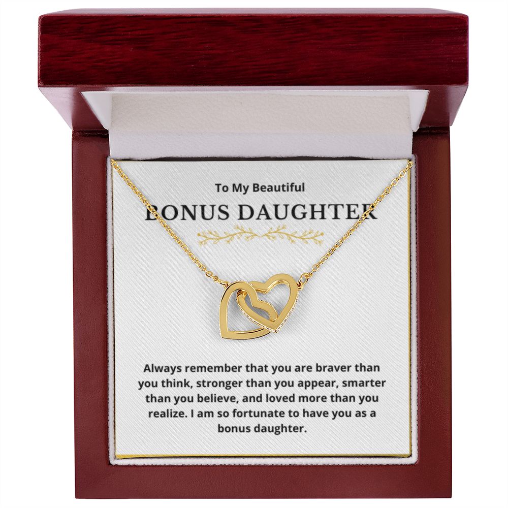 BONUS DAUGHTER gift for step daughter wedding gifts step daughter necklace gift to step daughter from bride groom stepmother BIRTHDAY gift