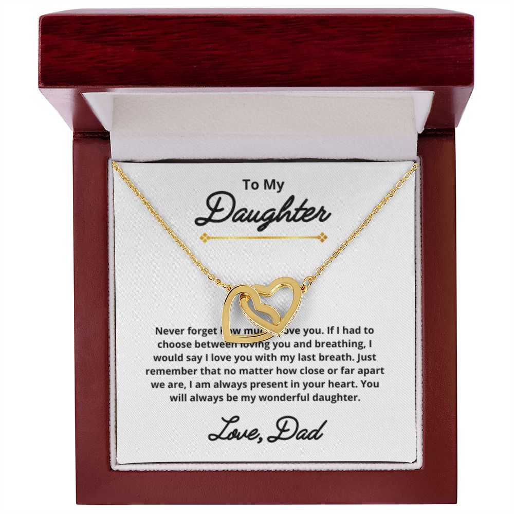 To My Daughter Necklace, Father Daughter Necklace, Father to Daughter Birthday Gift, Gifts to Daughter from Dad