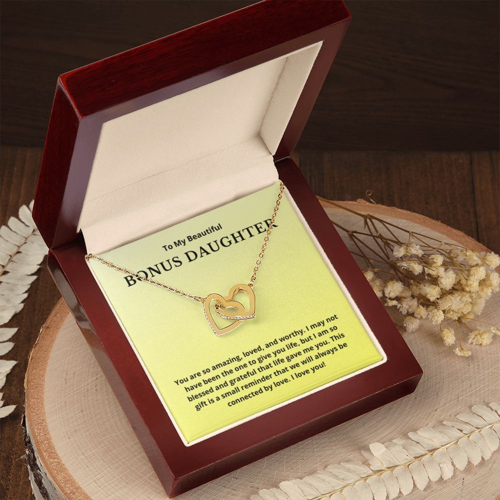 BONUS DAUGHTER gift for step daughter wedding gifts step daughter necklace gift to step daughter from bride groom stepmother BIRTHDAY gift