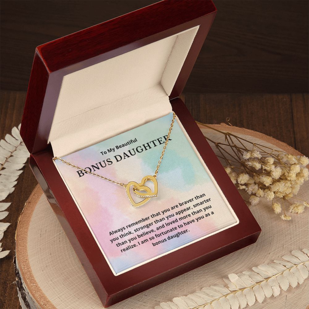 BONUS DAUGHTER gift for step daughter wedding gifts step daughter necklace gift to step daughter from bride groom stepmother BIRTHDAY gift