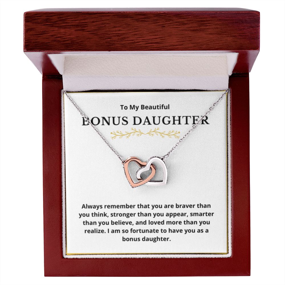 BONUS DAUGHTER gift for step daughter wedding gifts step daughter necklace gift to step daughter from bride groom stepmother BIRTHDAY gift